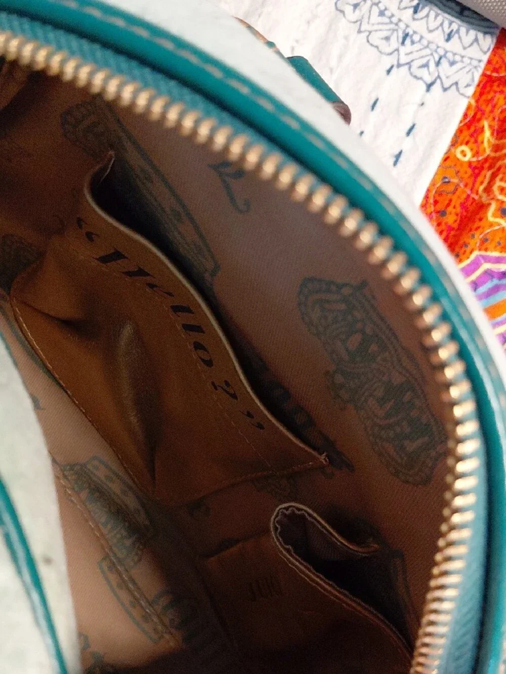 RARE P&G ERA VINTAGE Y2K Juicy Couture Mint and Teal Bowler Bag w/Charm & Mirror